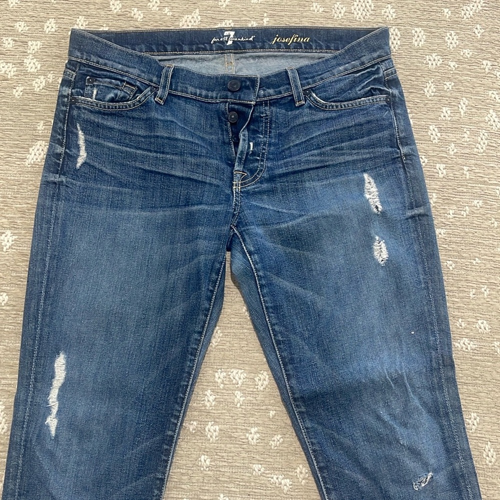 7 for all man kind distressed Josefina jeans